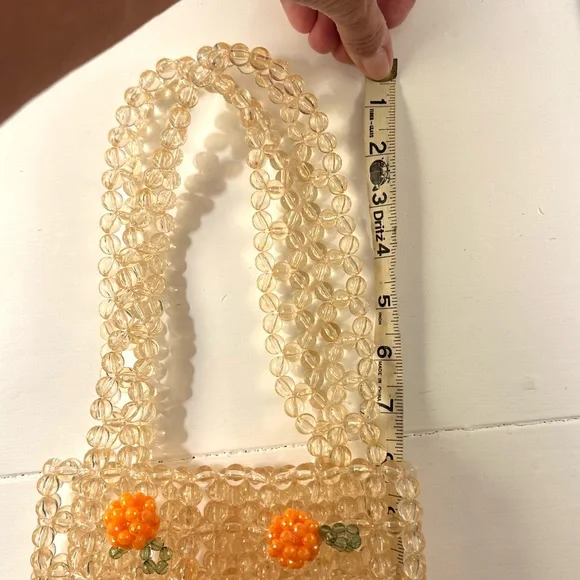 NWOT  Beaded Handbag Small Tote Carryall - Picture 7 of 10